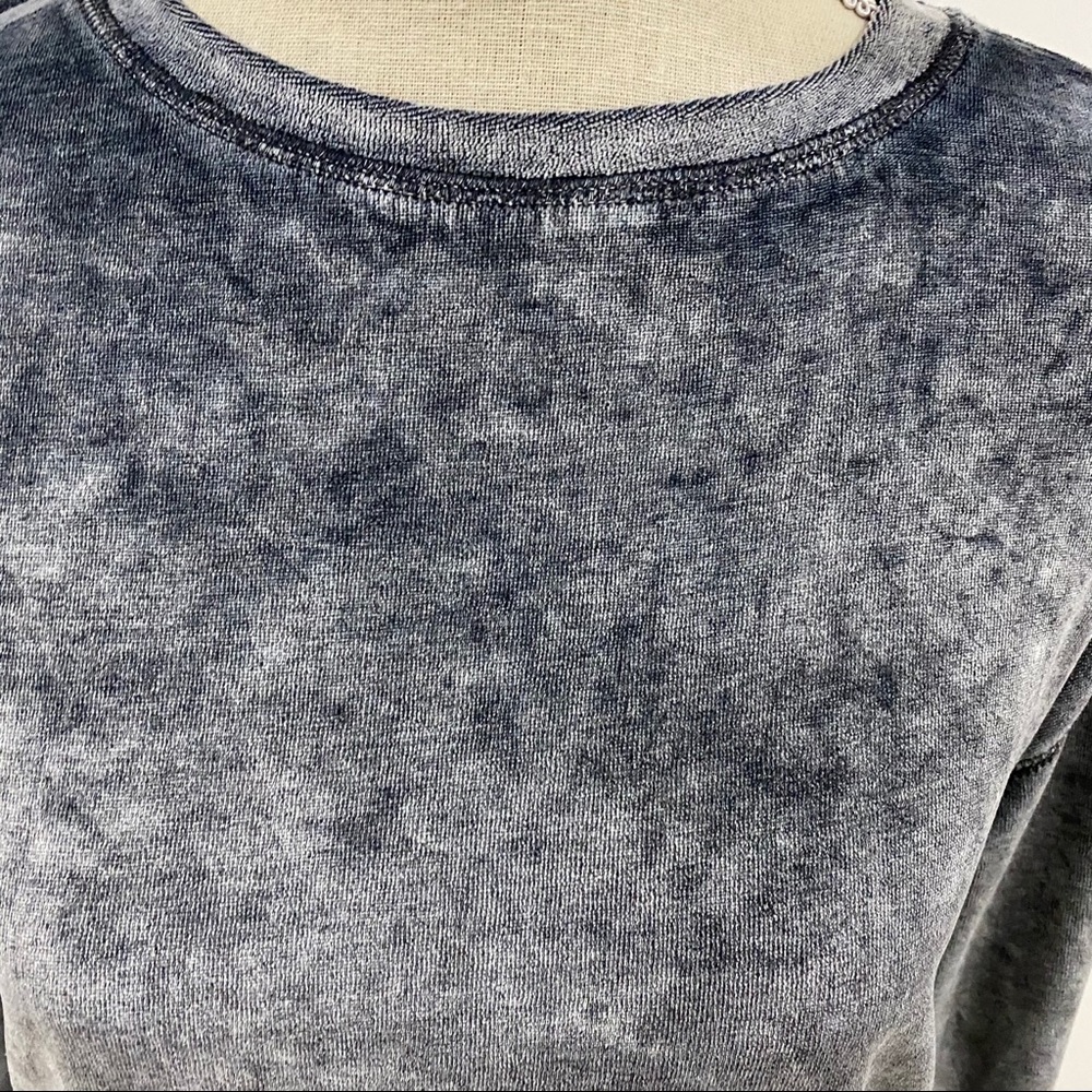Cupio gray velour velvet sweatshirt sweater Sz m - Picture 5 of 13